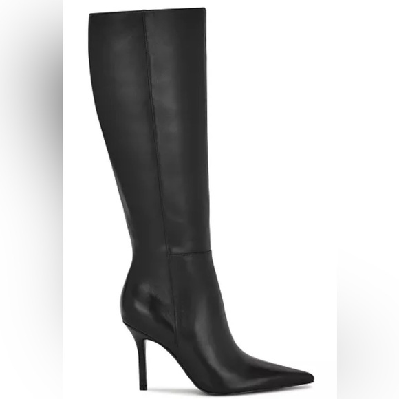 Nine West Gerty black leather Knee High Boots